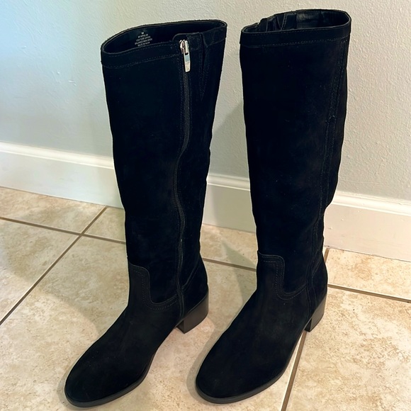 NWOT Marc Fisher Impulsa Black Suede Leather Boots - Picture 2 of 8